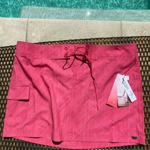 Pink miniskirt pool side cover up